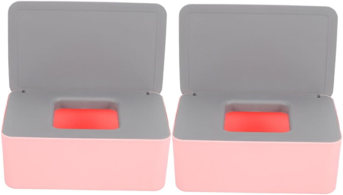 2Pcs Portable Wipe Dispenser Sealed Protection Stylish Wet Tissue Holder for Home and Travel Ample Storage for Wet Wipes Dust and Moisture-Sealed Design