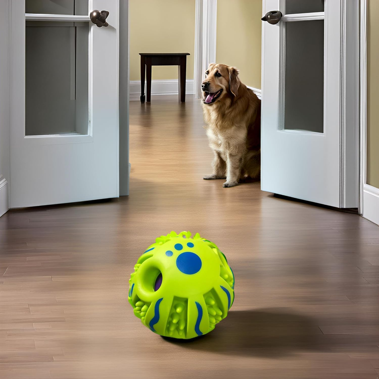 Spikey Dog Balls Squeaky Dog Toys Vocal Teeth Grinding Dog Ball Interactive Pet Toy Cleans Teeth Durable Interactive Toys for Dogs Indoor Outdoor Training image number 3