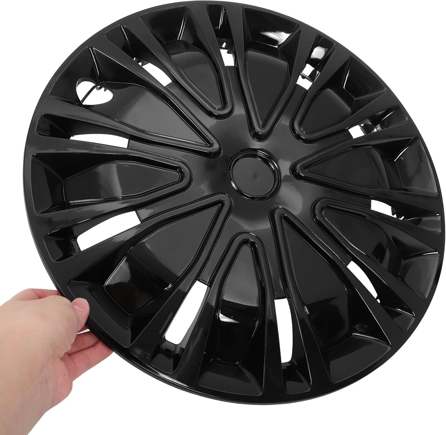 JECOMPRIS 14 Inch Hubcap Wheel Cover Universal Replacement Hub Cap Automotive Wheel Hub Cap Decorative Car Accessories Black - Red image number 5