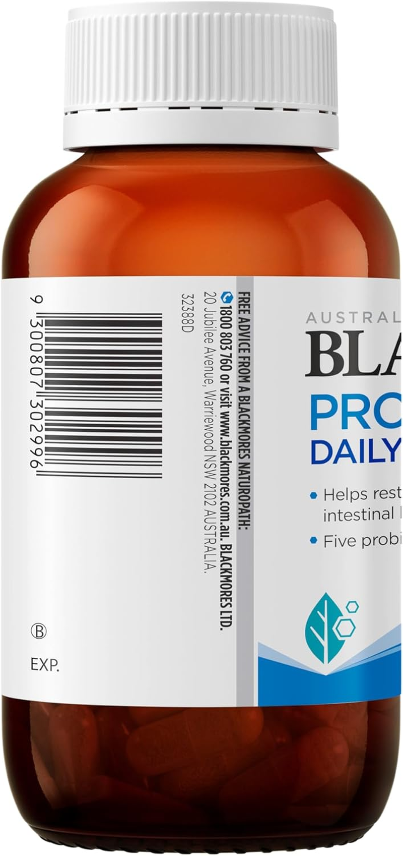 Blackmores Probiotics+ Daily Health | Maintains Intestinal Health & Restores Good Gut Flora | 90 Capsules image number 6