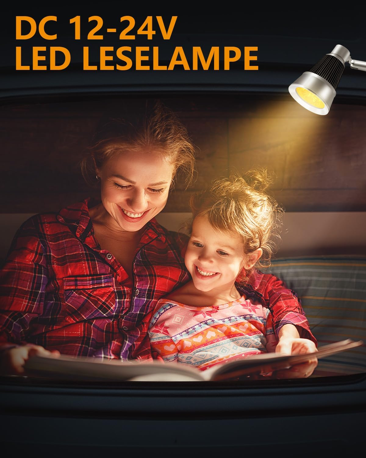 Bonlux 12 V LED Spot Reading Light Reading Lamp with Switch USB LED Lamp Interior LED Light 12 V Motorhome 3 W Warm White 3000 K for Caravan, Boat, Motorhome, Camper, Caravan, Pack of 2 image number 1