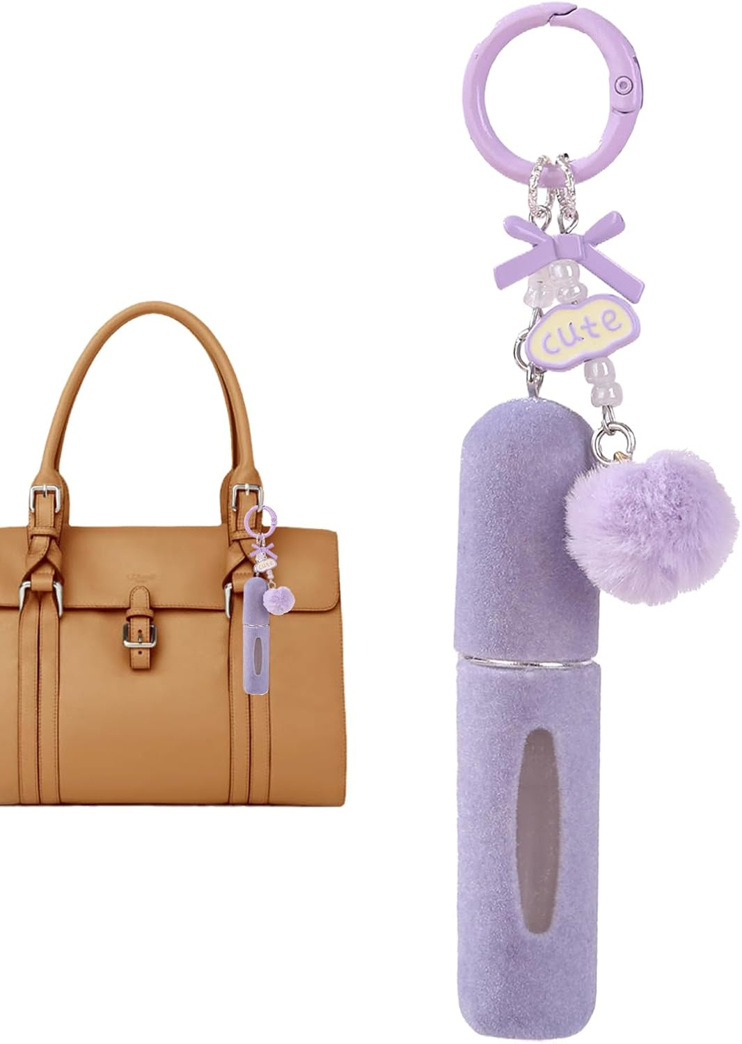 G&eacute;n&eacute;rique Reusable Plush Atomizer Keyring Bottle 5 Ml | Refillable Spray Bottle &ndash; for Valentine'S Day, Birthday, Appointment, Handbag Backpack for Women