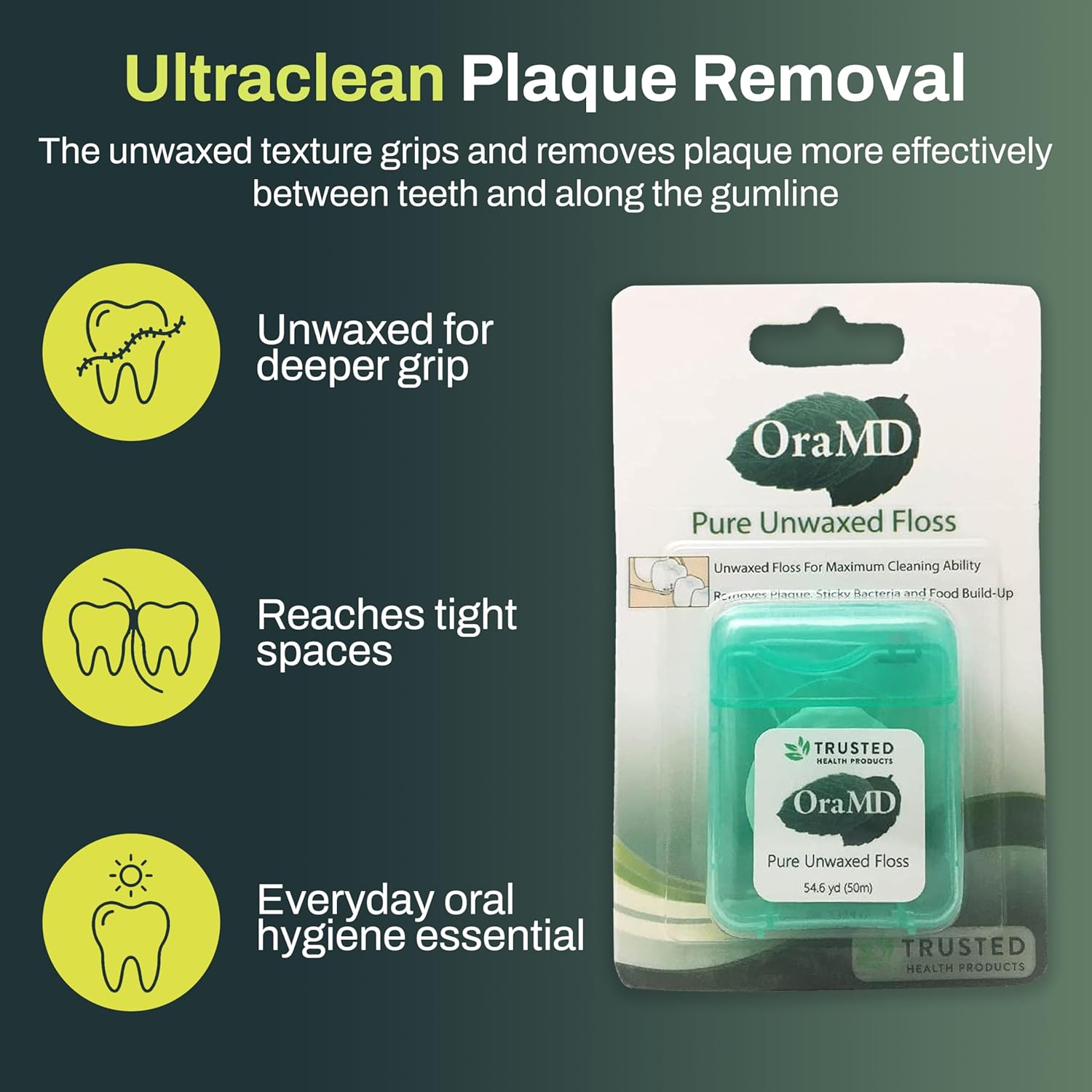 Oramd Pure Unwaxed Dental Floss 6 Pack image number 4