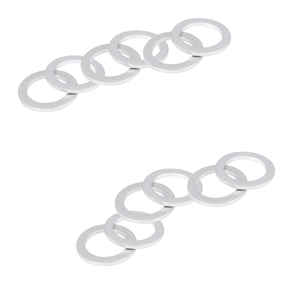 (12Pcs) 6Pcs Transmission Fluid&6Pcs Rear Differential Oil Drain Plug Washer Gasket Seal -20Mm+18Mm,Oem PN Part# 94109-2000&90471-Px4-000,Replacement for Hon-Da Acu-Ra Civ-Ic Acc-Ord Odys-Sey Fi-T image number 4