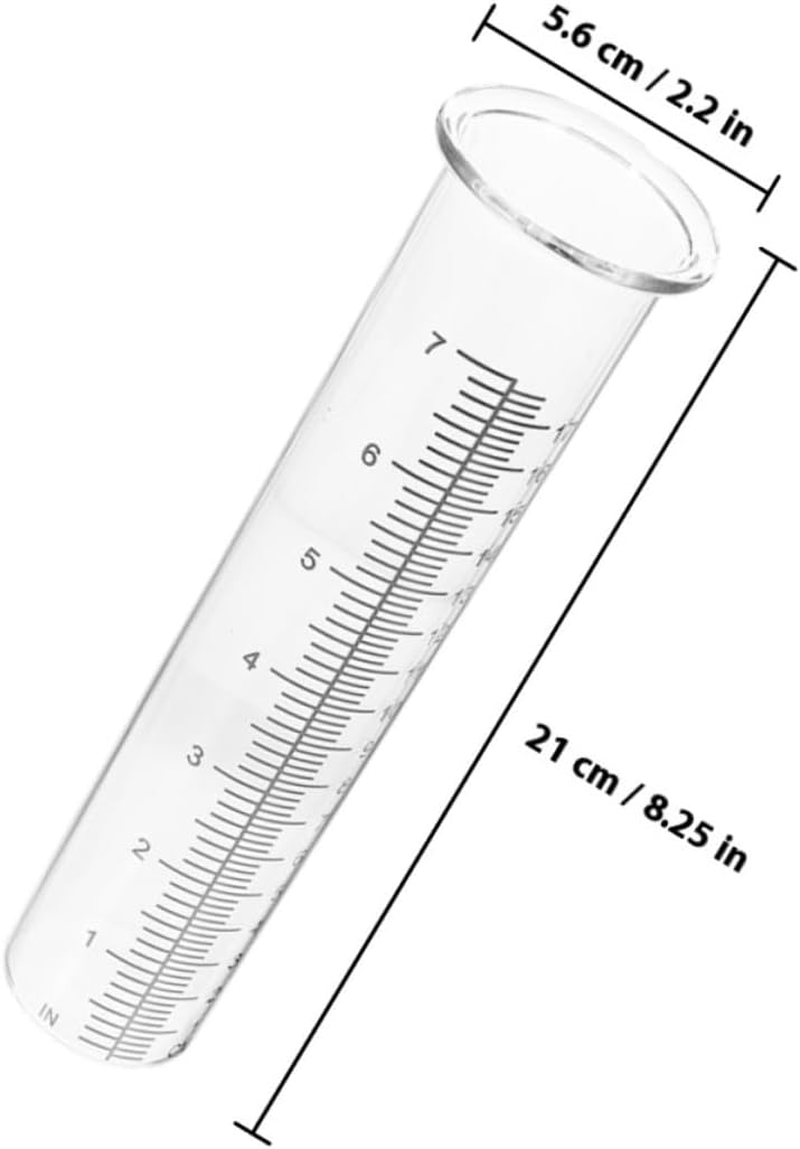 Abaodam 2Pcs Plastic Rain Gauge Tubes Clear Rain Measuring Test Tubes for Garden Water Level Monitoring Clean Replacement Rainfall Collectors image number 6