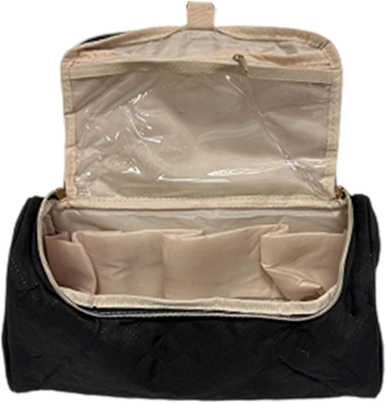 Yosoo Hair Tools Travel Bag, Portable Heat Proof Styling Accessories Storage Case for Straightener Curling Iron, with Integrated Hanging Hook for Salon Oil, Clips, Hairspray (Black)