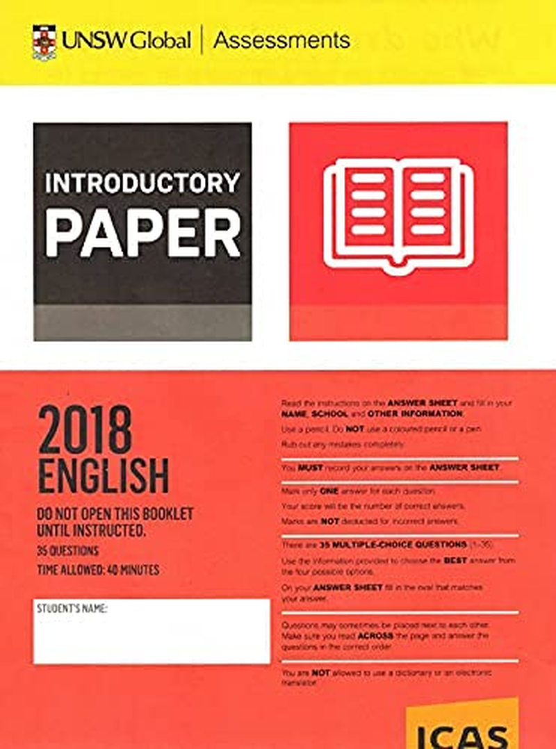 ICAS past Papers with Answers - Grade / Year 2 (Introductory Paper) Full Set image number 2