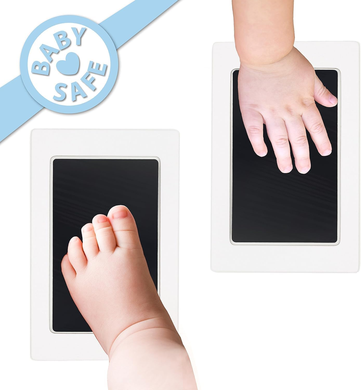 2Pcs Baby Hand and Footprint Kit Pet Paw Print Kit Kit Footprint Kit Baby with 2 Ink Pads and 4 Imprint Cards Infant Hand and Foot Stamp Ink Pad image number 5