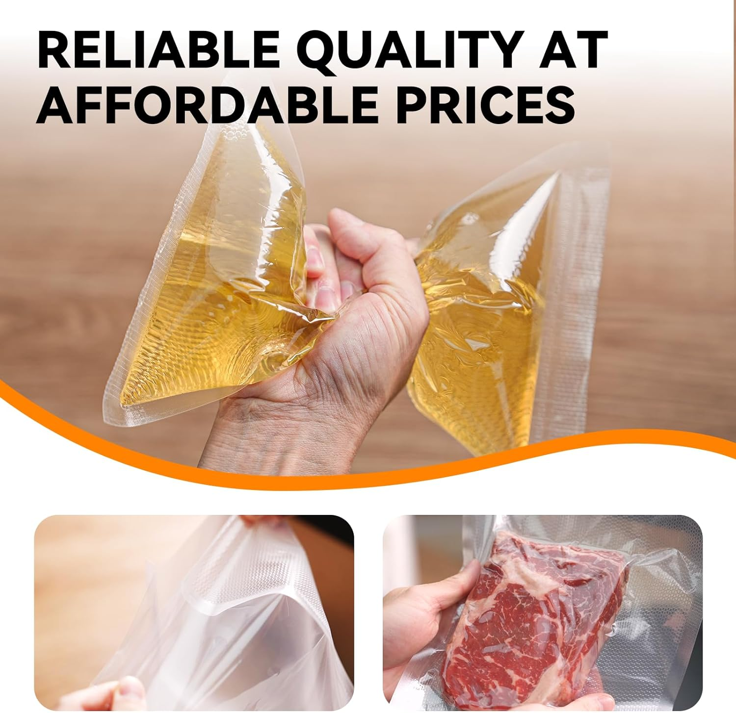 [2024 New] Vacuum Sealer Bags for Food, 15X25Cm 100 Count Precut Bags, Great for Food Storage, Sous Vide and Meal Prep, Wevac Lite