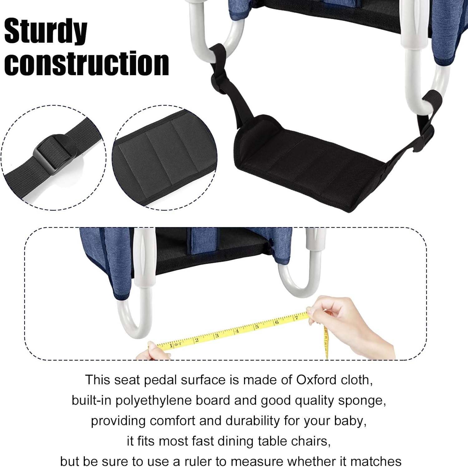 Adjustable Baby Footrest, High Chair Footrest Compatible with Inglesina Fast Table Chair Kids Footrest Toddler Footrest for Hook-On Table Chair Footrest for Baby image number 1
