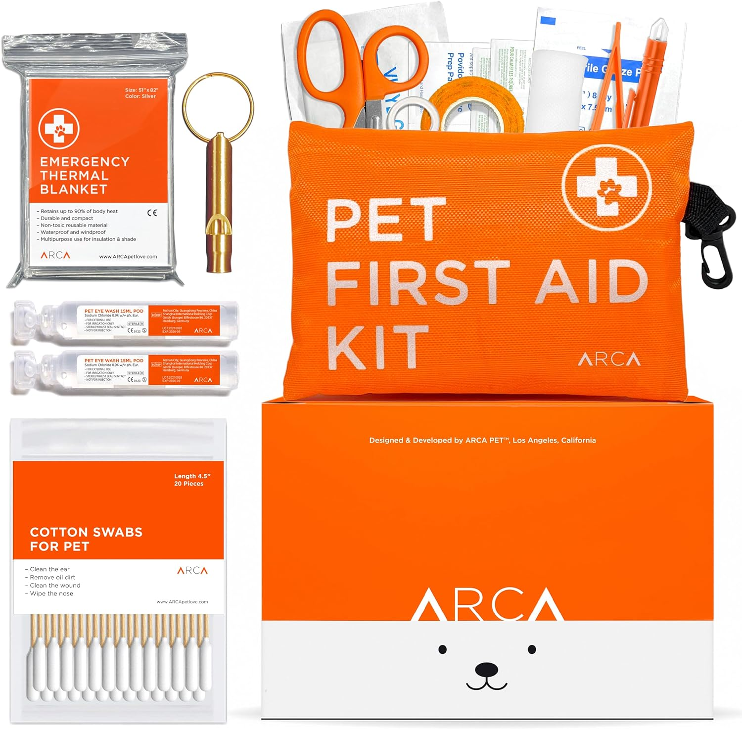 Dog First Aid Kit - Pet Emergency Kit Dog Travel Kit for - Water Resistant High Visibility Reflective First Aid Pouch Dog Camping Essentials for Pets for Hiking, Backpacking, Sports, Hunting image number 3