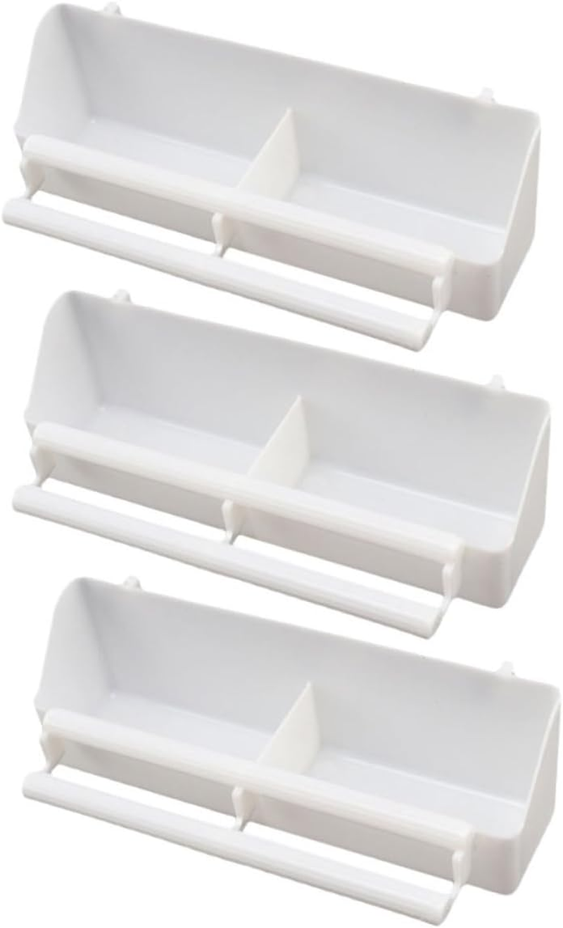 GANAZONO 3Pcs Bird Cage Feeder Trough Parrot Feeding Container Plastic Pigeon Box image number 5