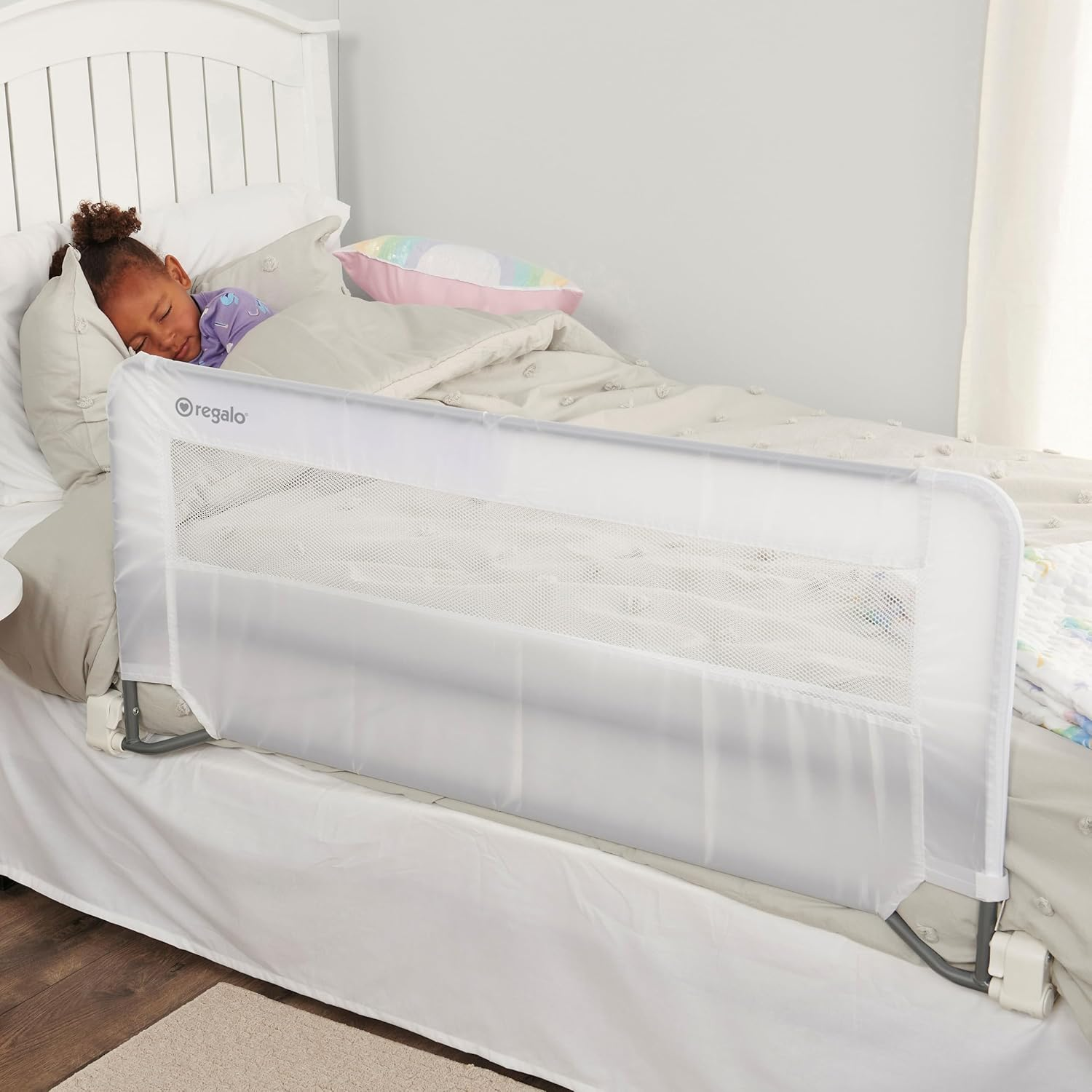 Regalo Guardian Swing down Single Bed Rail, White, 43 X 20 image number 5