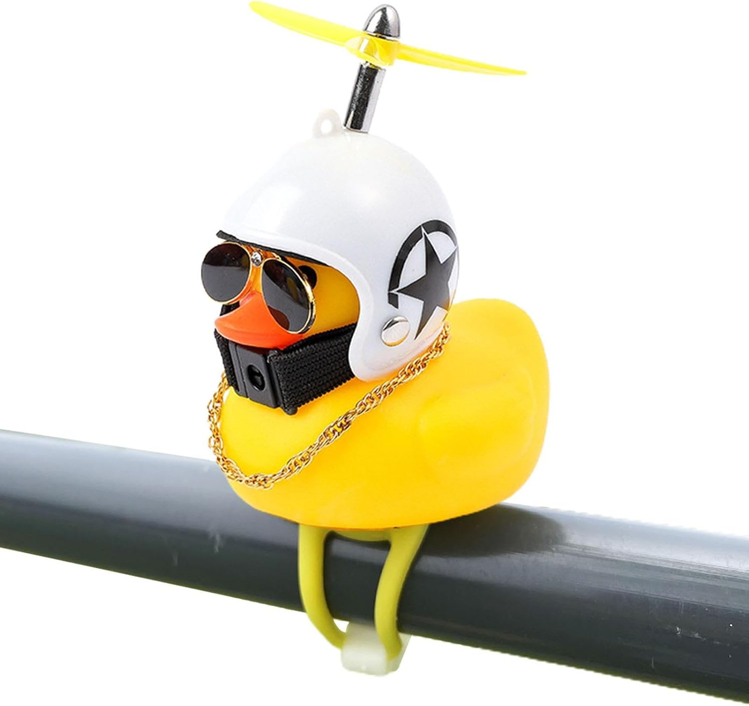 Rubber Duck Car Ornament,Bike Ornaments Duck Shape Car Dashboard Motorcycle Yellow Duck Decor Accessories - Motorcycle Bicycle Safe Riding Handlebar Decor for Cars, Tables Borato