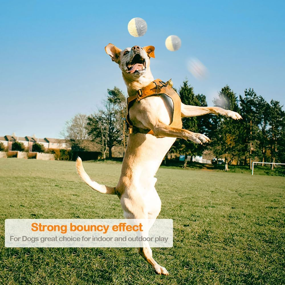 BPS BPS-7430 BPS-7430 Dog Toy Rubber Ball Squeaky Toy Indestructible High Stretch Medium Large Random Color (M Model 2) image number 2