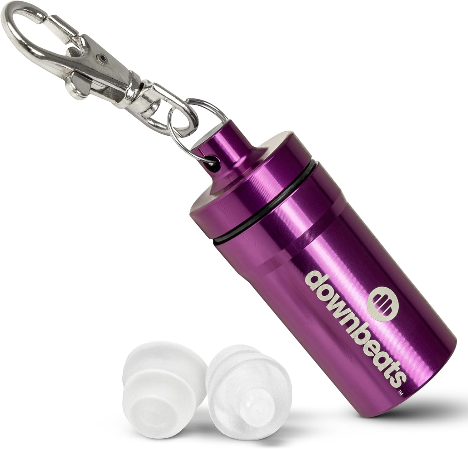 Downbeats Reusable High Fidelity Hearing Protection: Ear Plugs for Concerts, Music, and Musicians (Purple Case)