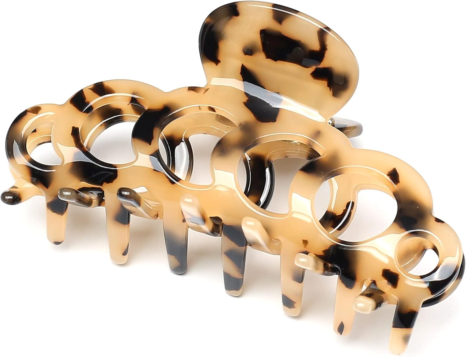 Qingoo Turtle Medium Hair Clip Cellulose Acetate Hair Clip Hair Accessories Exquisite Headpiece for Medium Thick Short Medium Hair 1 Piece (9.2 Cm X 5 Cm Tortoise)