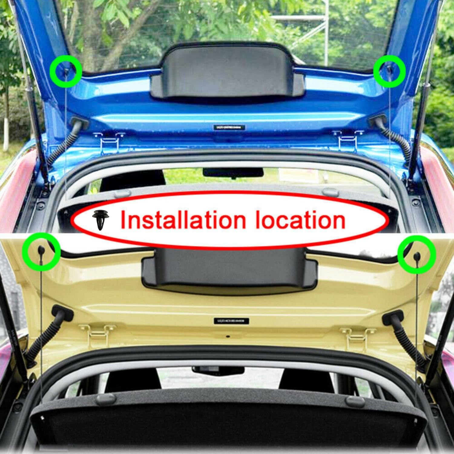 MEZOKUCEL 20Pcs Car Rear Boot Parcel Shelf Clips 10116060 Compatible with MG ZS 2017-2021 Compatible with MG 3 2018-2021 Car String Cord Clips Retainer Fasteners image number 3