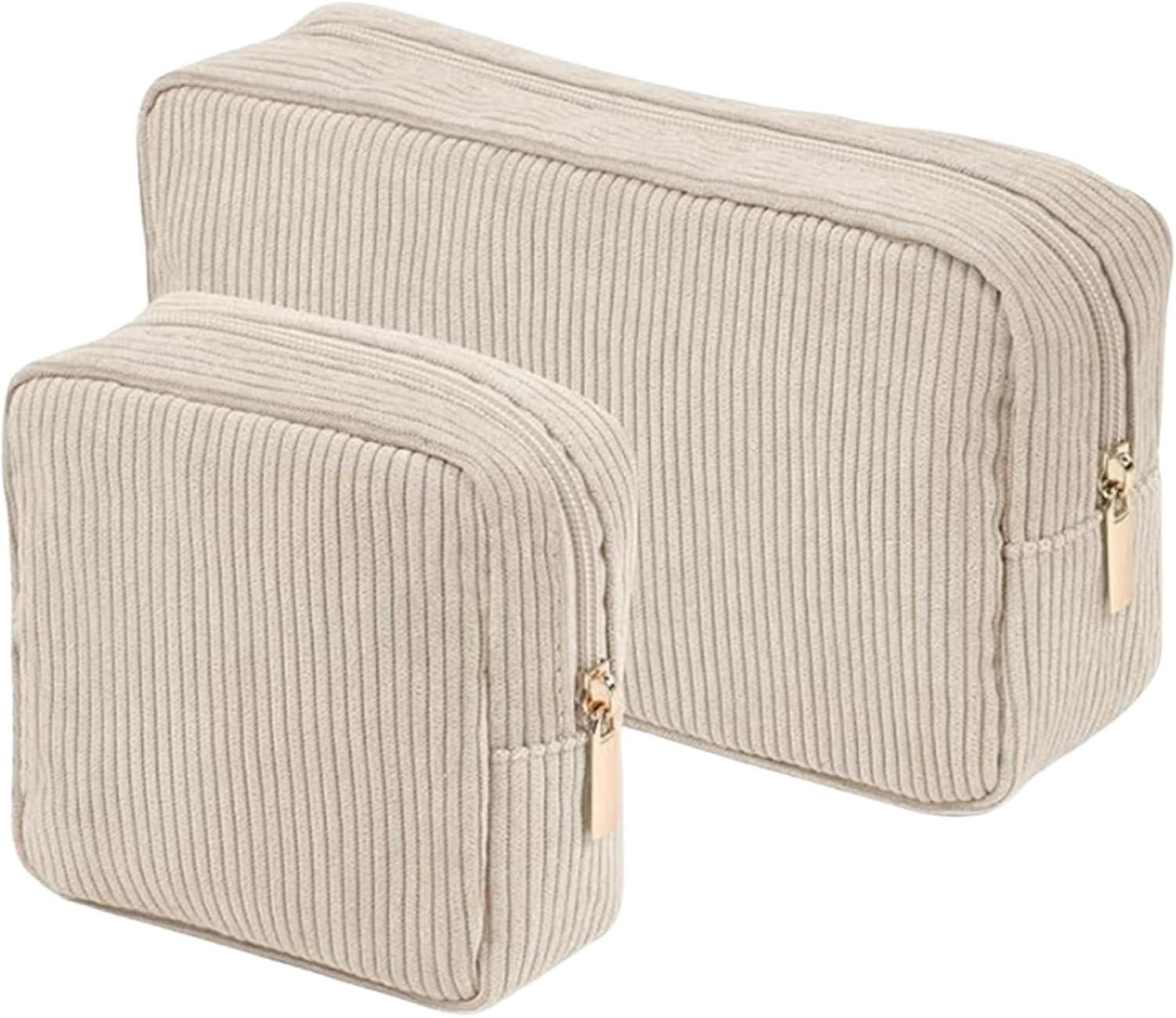 SSKHE 2 Pieces Cosmetic Bag Small Makeup Bag for Handbag, Cord Women with Compartments Travel Makeup Bag for Girls Women image number 4