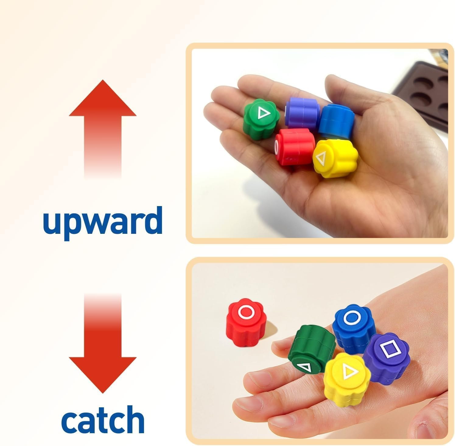 2Pcs Korean Traditional Play Game, Korean Folk Game Set, Gonggi Jack Stone Pebbles Set, Traditional Stone Game, Hand Eye Coordination Training Toy, Stone Catching Game Toy (With Base) image number 5