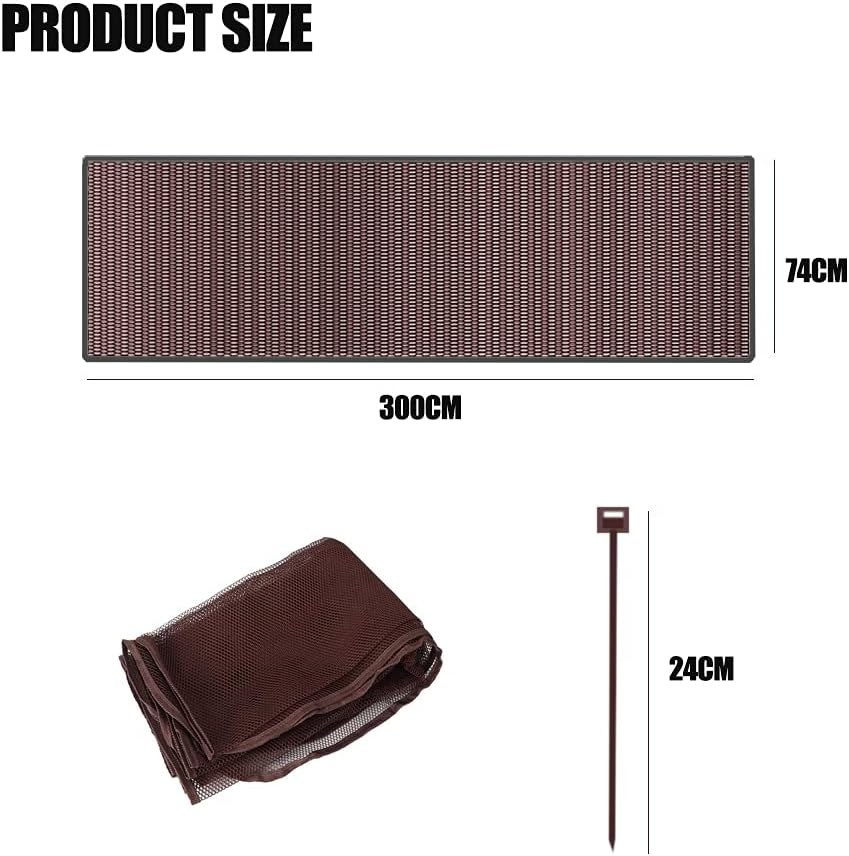 3 Metre Stairs Protective Net, Stair Railing Safety Net, Stairs Railing Fence Mesh, Safety Net for Children, Protective Net Stairs, Baby Balcony Net (Brown) image number 3