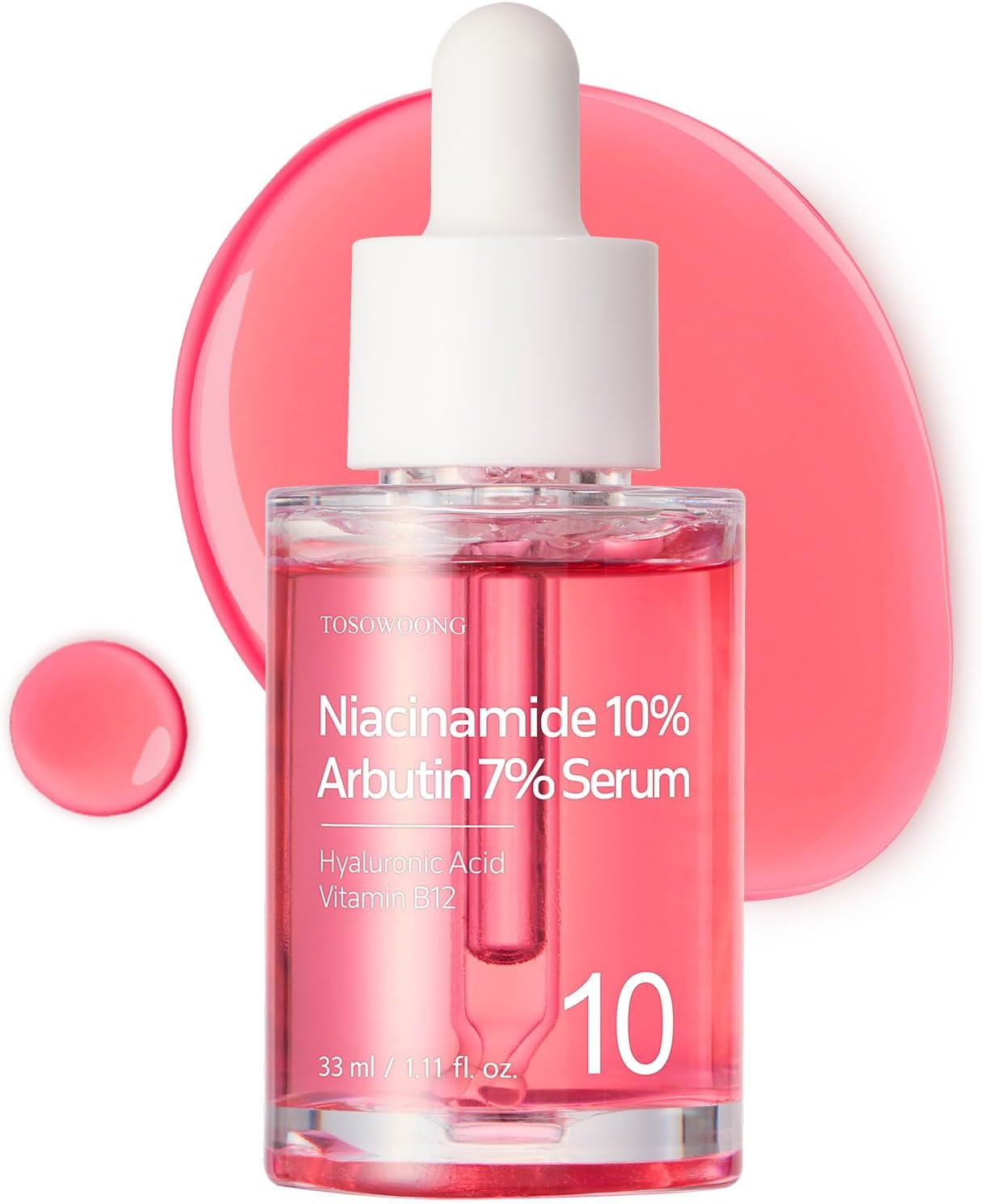 TOSOWOONG Niacinamide 10% Arbutin 7% Serum, Hyperpigmentation, Dark Spot Remover, Discoloration Correcting for Uneven Skin Tone, Glass Skin, All Skin Types, Korean Skincare, 33Ml / 1.11 Fl. Oz. image number 4