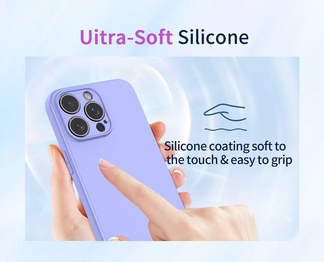 COMAKU Case for Motorola Moto G56 5G, with Camera Soft TPU Silicone Protection Cover with Shockproof Bumper - Purple image number 3