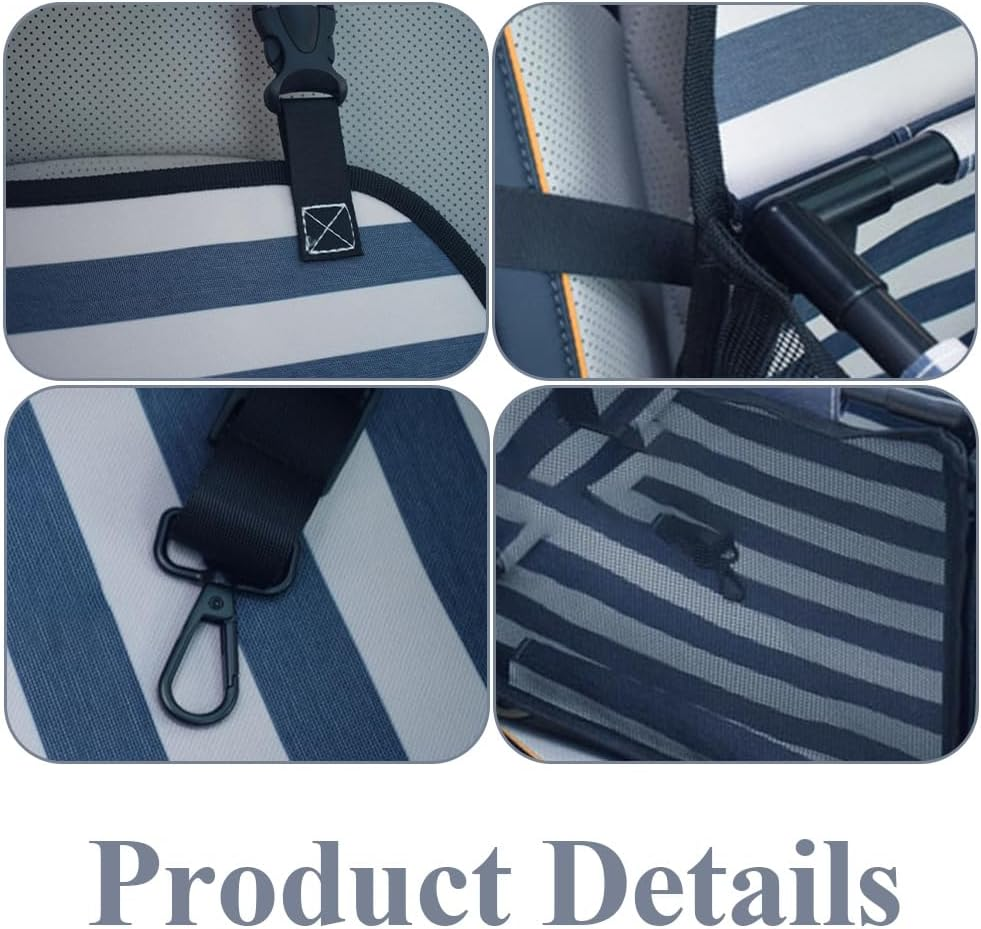 Pet Car Booster Seat, Portable and Breathable, Dog Carrying Bag, Safe and Stable, with Leash and Seat Belt, Waterproof Pet Bag, Suitable for Dogs, Cats