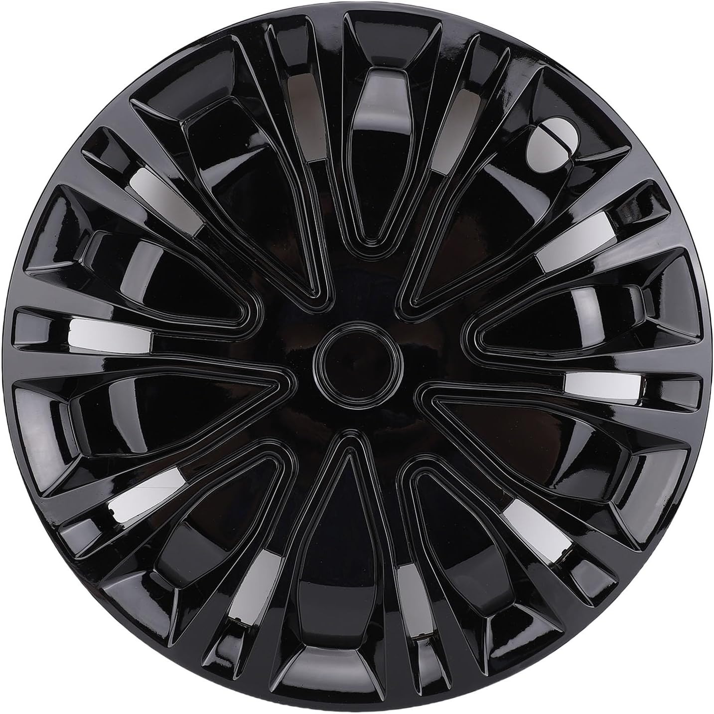 Cryfokt 15In Hubcaps, 4 Pcs Wheel Rim Cover R15 Full Protection for Most Cars Truck SUV (Black)