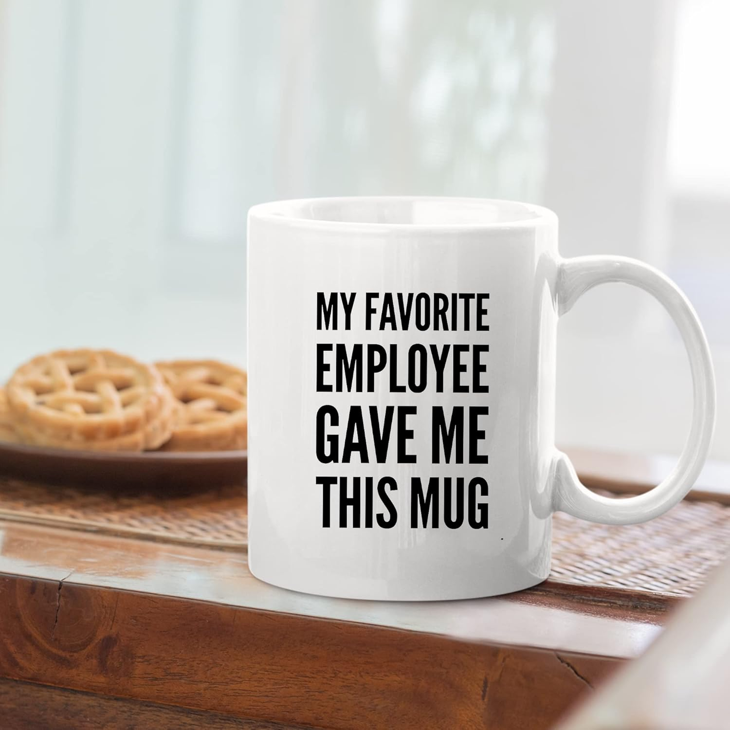 My Favorite Employee Gave Me This Mug Boss Gifts Employer Coworker Ceramic Mug 11 Oz White image number 3