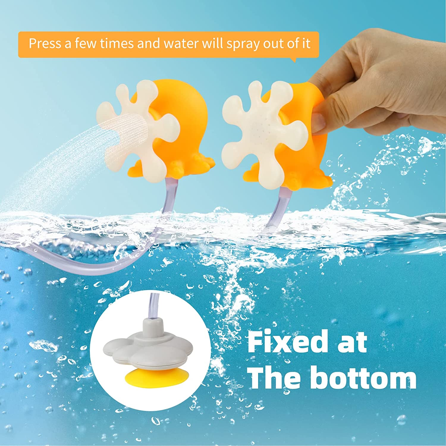 Bath Toys, Learning Baby Bathtub Toys,Stem Cute 3 in 1 Dinosaur Fishing Bath Toys with Funny Crab Toy, Fish Toy,Educational Gifts for Kids Toddlers Boys Girls 3 4 5 6 Years Old（Red） image number 3