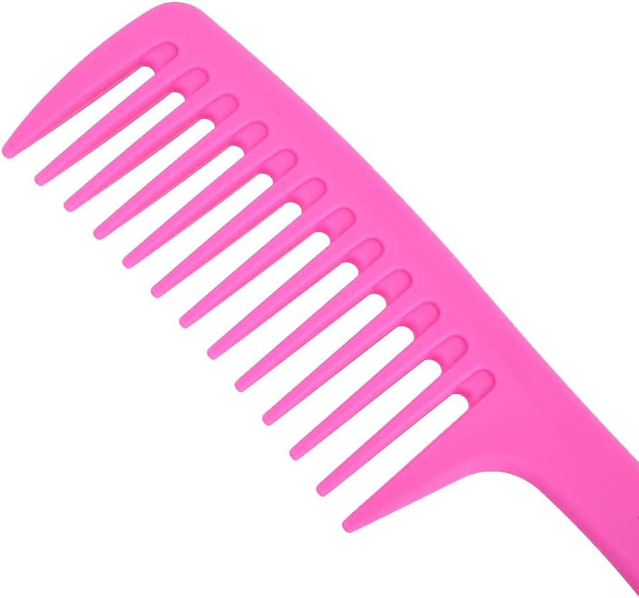 3 Colors Wide Tooth Comb Straight Handle anti Static Curly Hair Styling Tool image number 1
