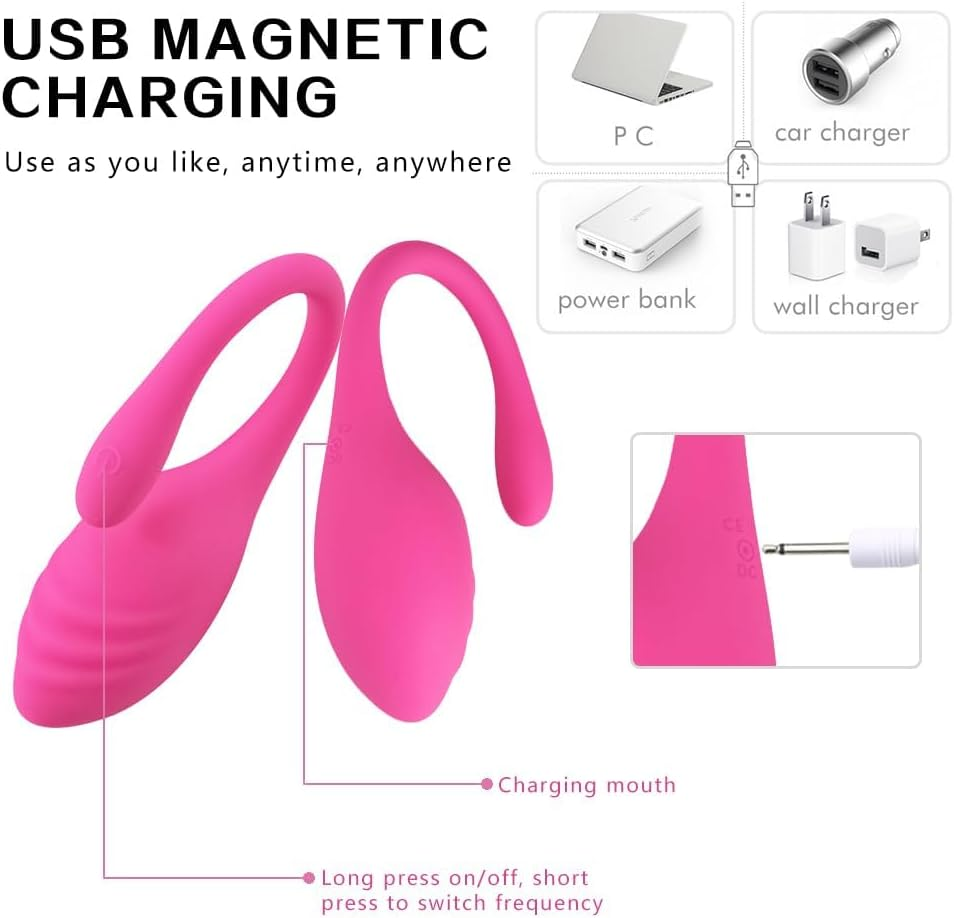 APP Remote Control G-Spot Panty Vibrator, Pink Fun Long Distance Bluetooth Wearable, Rechargerable Adult Sex Toys More than 9 Vibrations for Women and Couple, Female image number 1