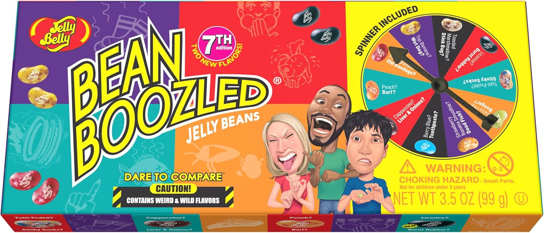 Jelly Belly Beanboozled Jelly Beans Spinner Gift Box, 5Th Edition, 3.5 Ounce (Pack of 1)