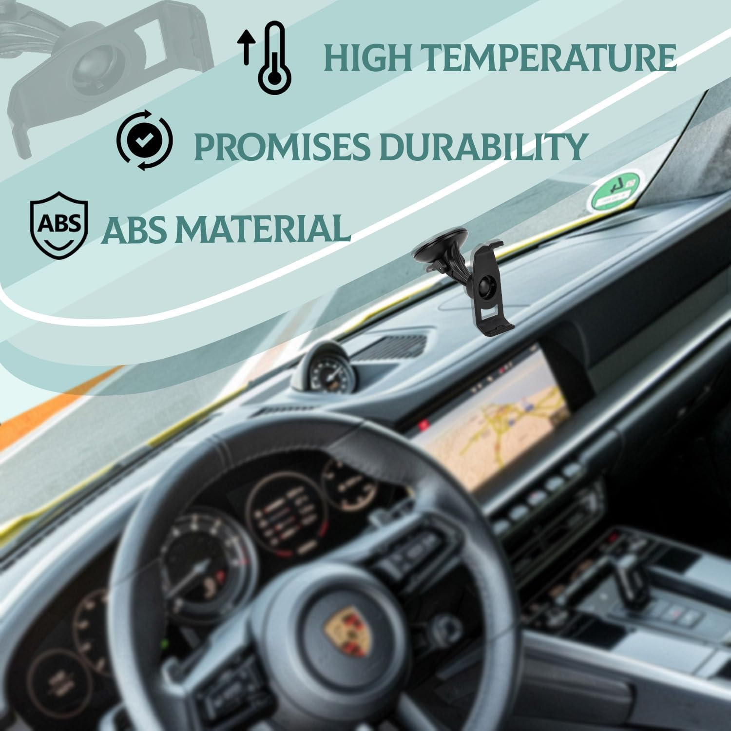 WALWAL GPS Car Cradle Replacement Mount, 17Mm Swivel Suction Cup GPS Holder Compatible for Garmin GPS Nuvi