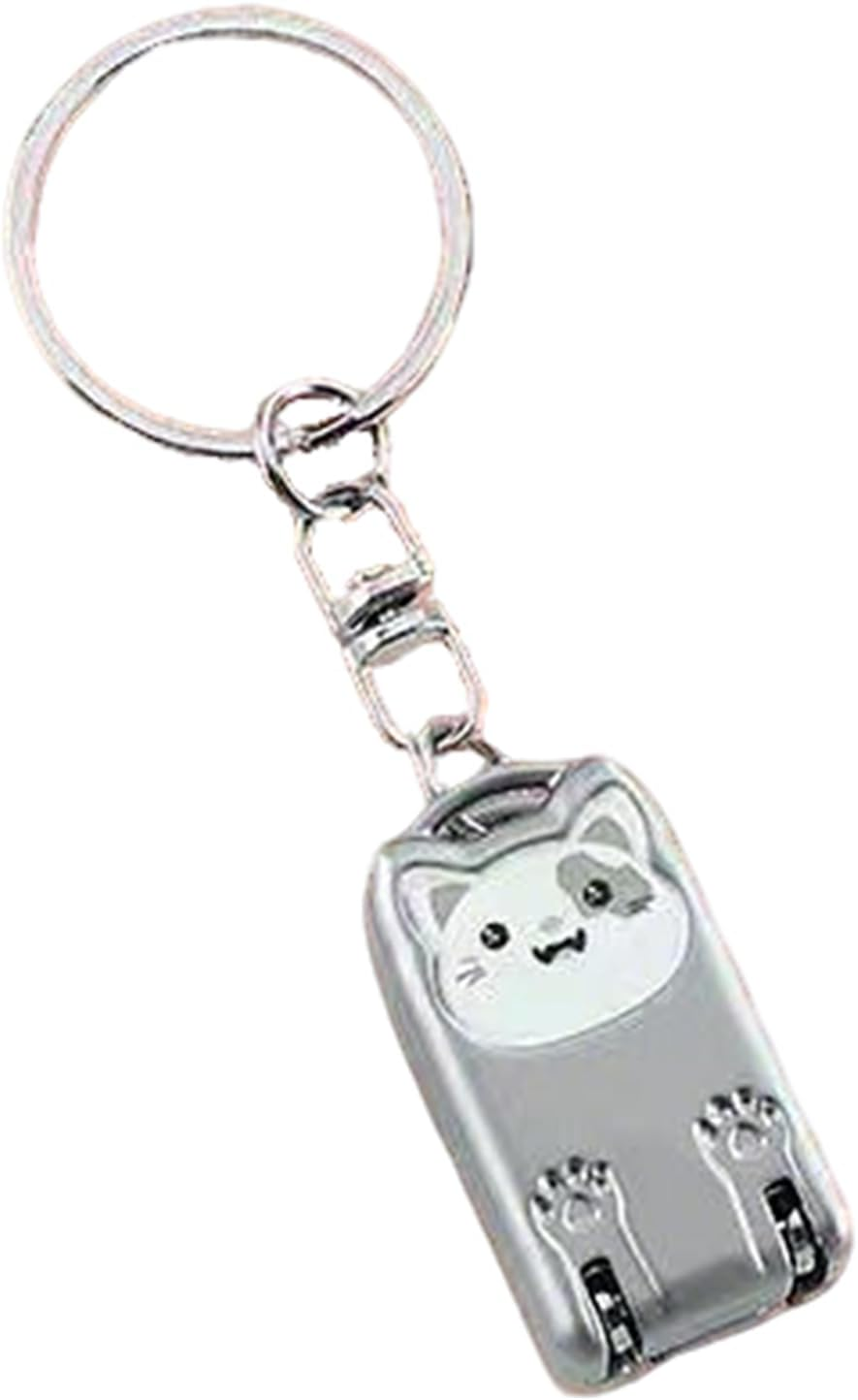 YNPQTDS Toenail Clippers,Portable Cat Keychain Nail Clippers | Non-Slip Pedicure Tools for Fingernails Toenails Daily Home Office Car Travel Trips Outdoor Purse Keyring Women Kids