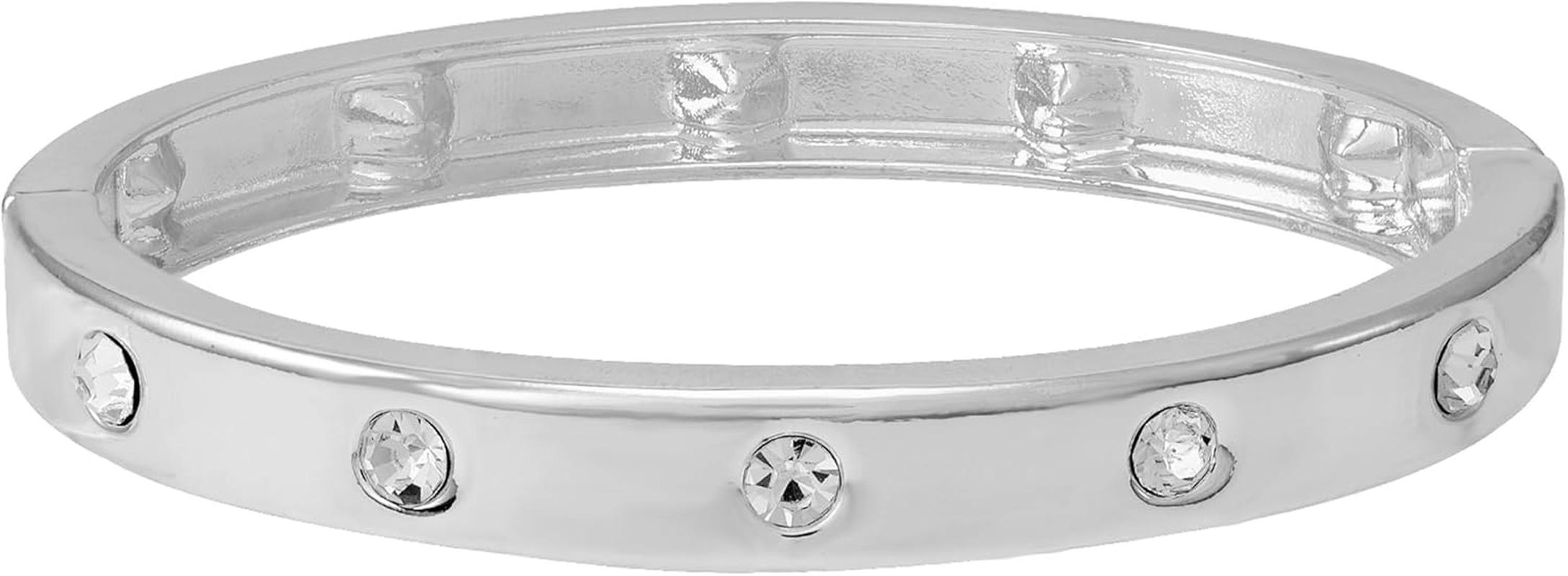 Guess Narrow Hinge with Crystal Bangle Bracelet image number 2