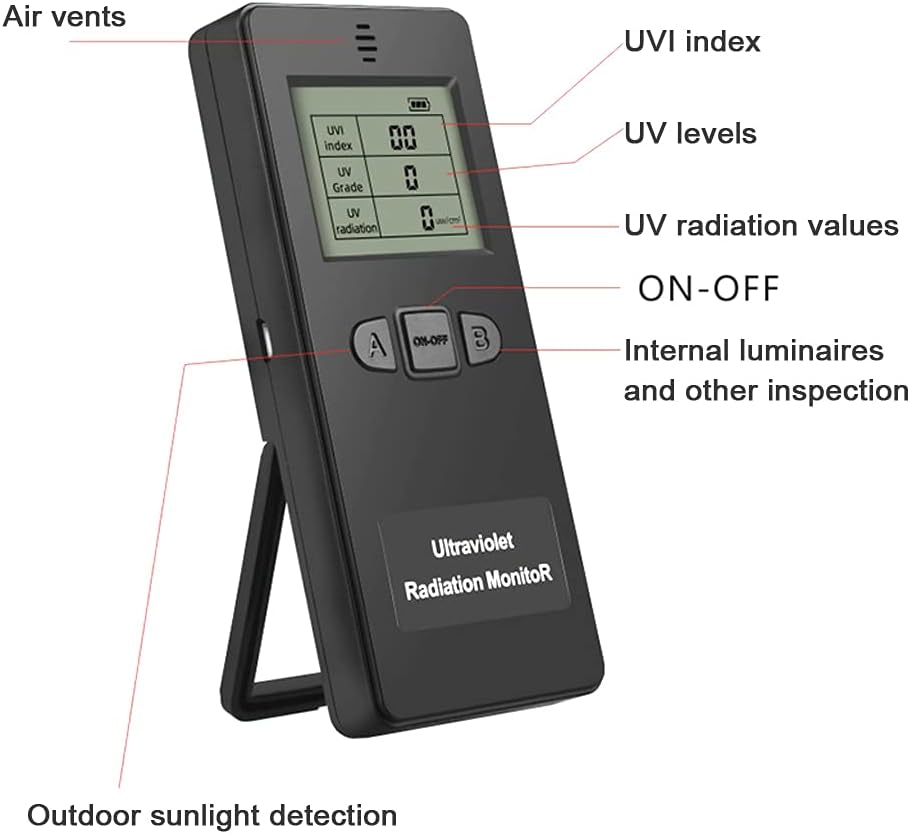 Portable Digital Ultraviolet Radiation Detector Ultraviolet UVI Meter Radiometer Tester Protective Equipment Testing BBZY image number 3