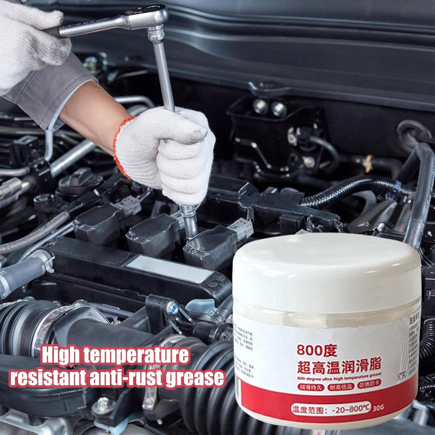 Auto Grease - Temperature Resistant Lubricant - High-Temp Grease for RV, Motorcycle, Lawn, Industrial, Tractor, Trailer, Marine, Bike image number 4