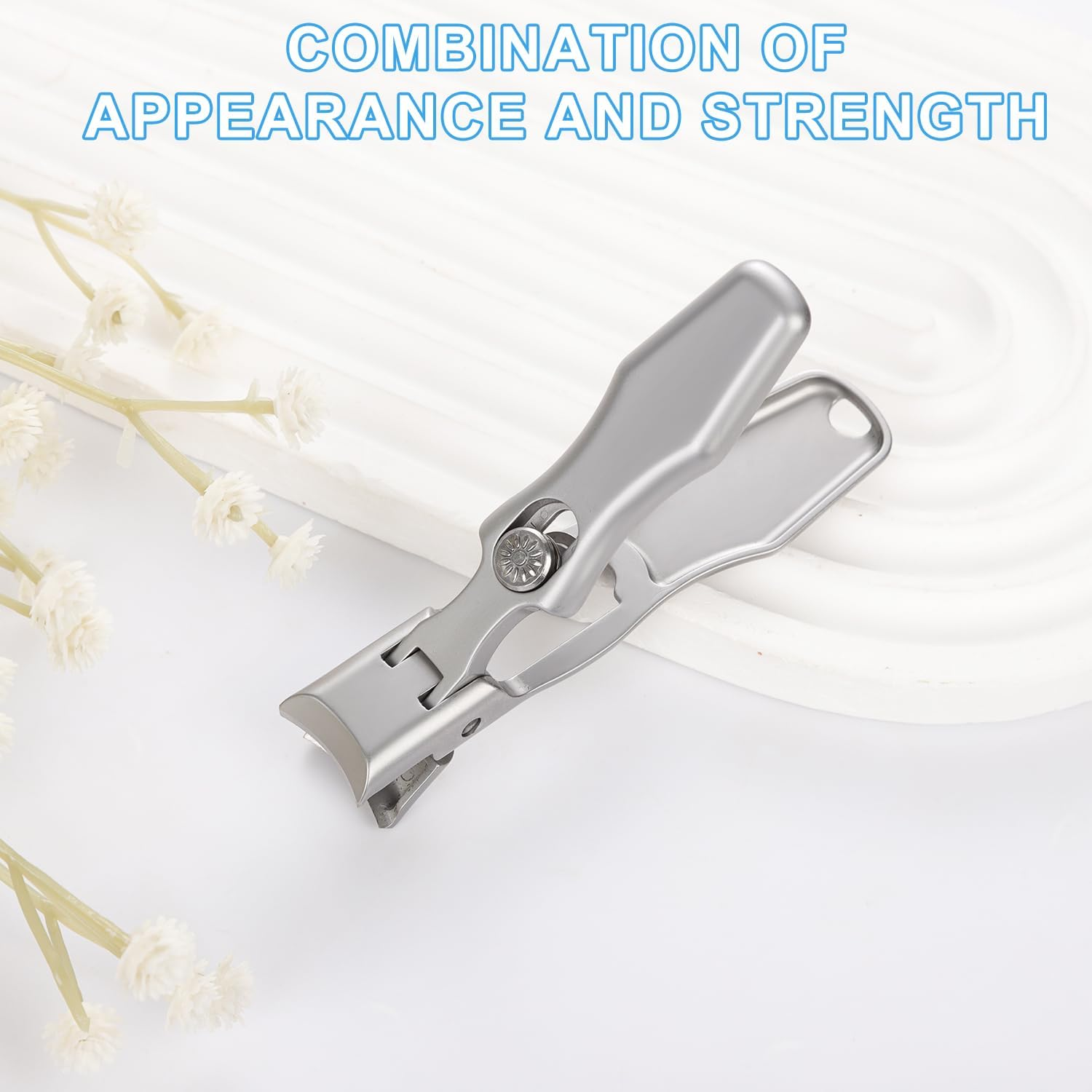 Toe Nail Clippers for Thick Nails, Sharp Nail Clippers Wide Mouth Toenail Clippers Seniors Super Sharp Stainless Steel Nail Clippers for Men Women (Silver) image number 4