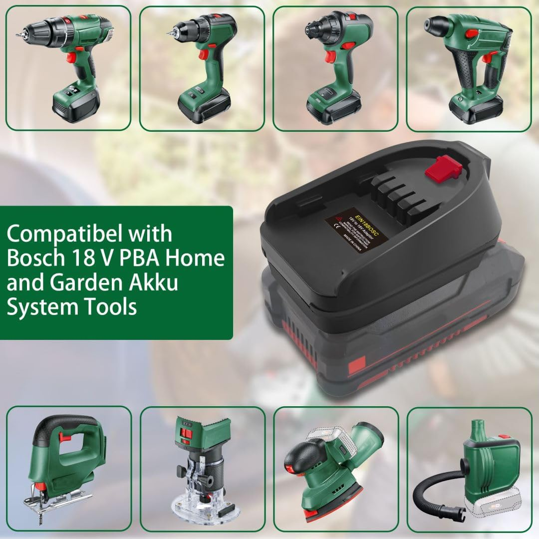 BS18BOSC Adapter for Bosch 18V GBA Battery Converter to Bosch PBA Power Tool, Battery Adapter for Bos-Ch Blue Tool Battery Converter to for Bos 18V Green Tool image number 3