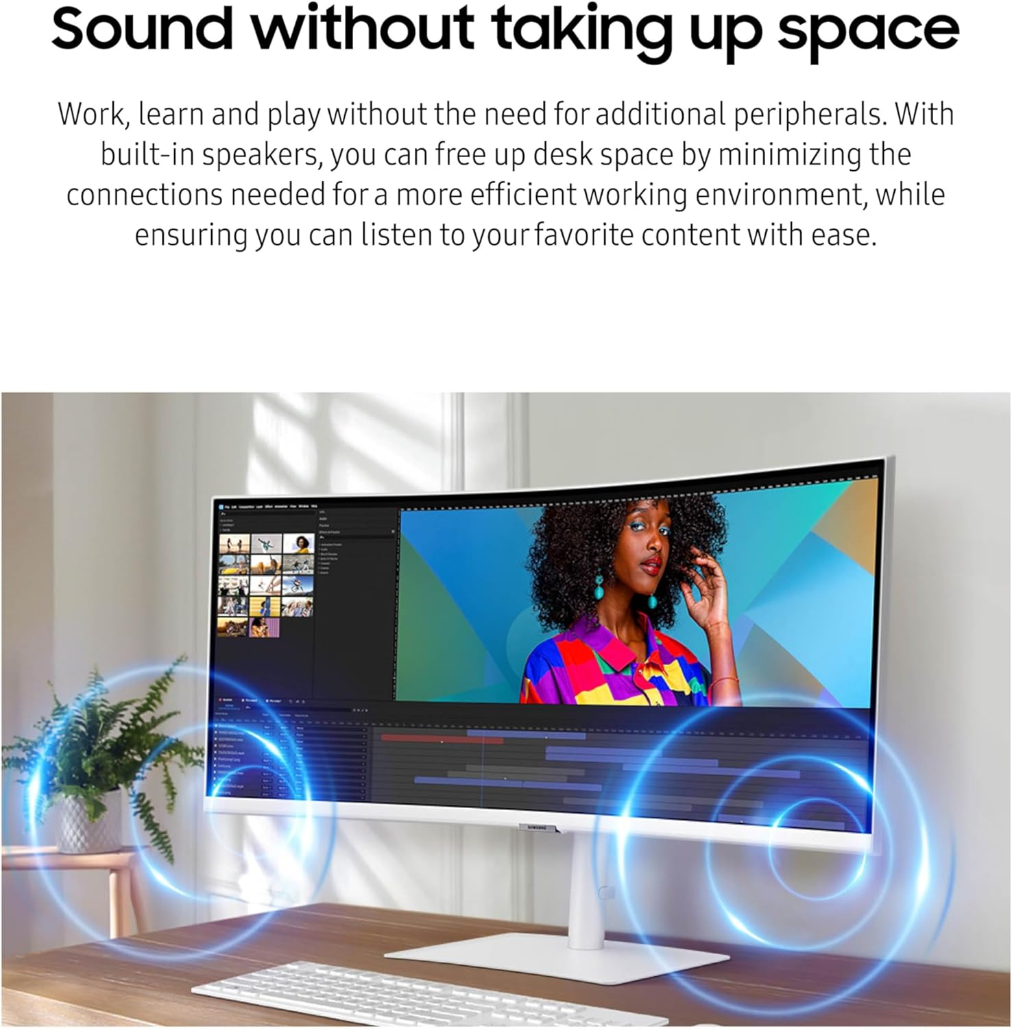 Samsung Viewfinity S65TC 34-Inch Ultra-Wide Curved WQHD Monitor image number 6