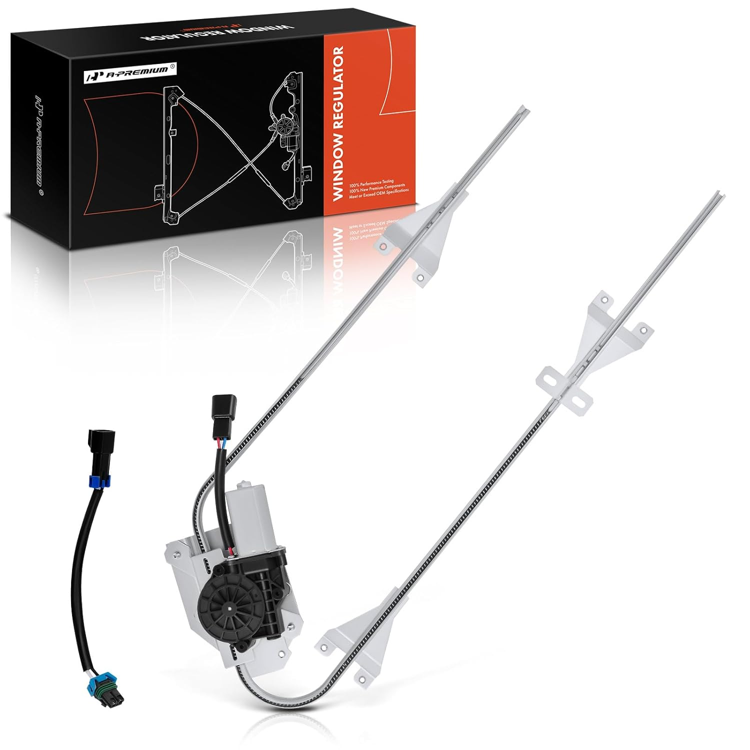 A-Premium Power Window Regulator with Motor Compatible with International Harvester HD Truck 3200 3300 3800 4200 2003-2011 Front Right Passenger Side image number 1