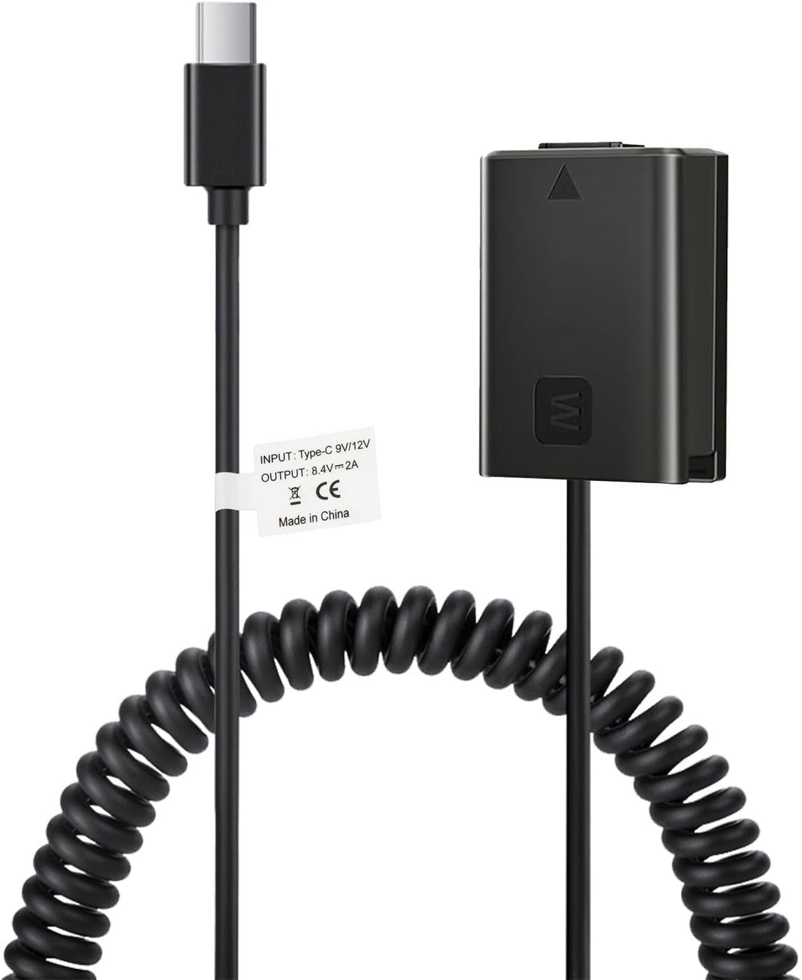 Tectra USB-C PD to AC PW20 NP-FW50 Dummy Battery, Continuous Power Supply for Sony Alpha ZV-E10 A6000 A5100 A6100 A6300 A6500 A7 A7II A7S A7SII RX10 II IV Cameras image number 4