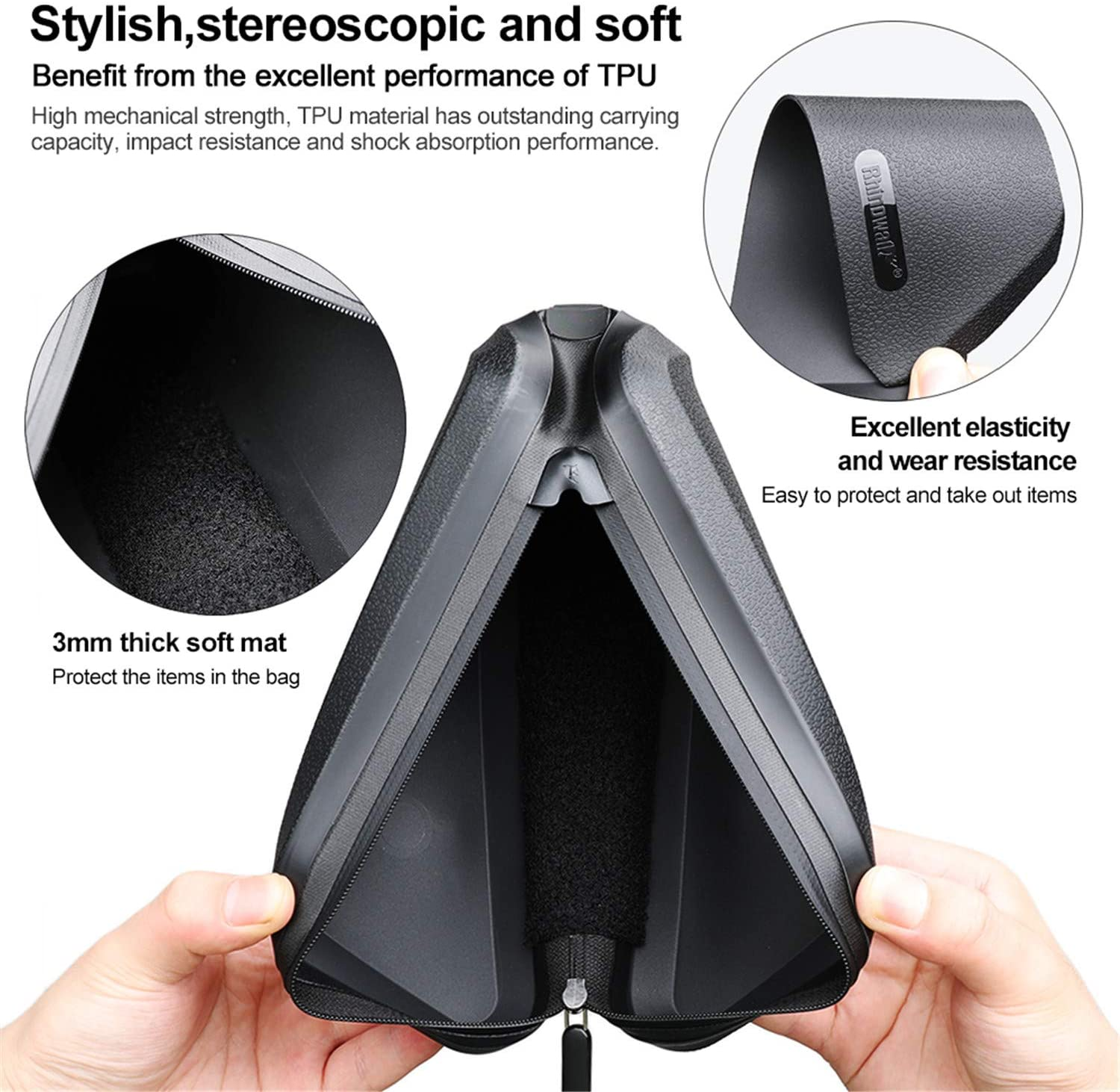 Rhinowalk Bike Top Tube Bag Waterproof and Stable Bicycle Frame Bag Professional Cycling Accessories image number 3