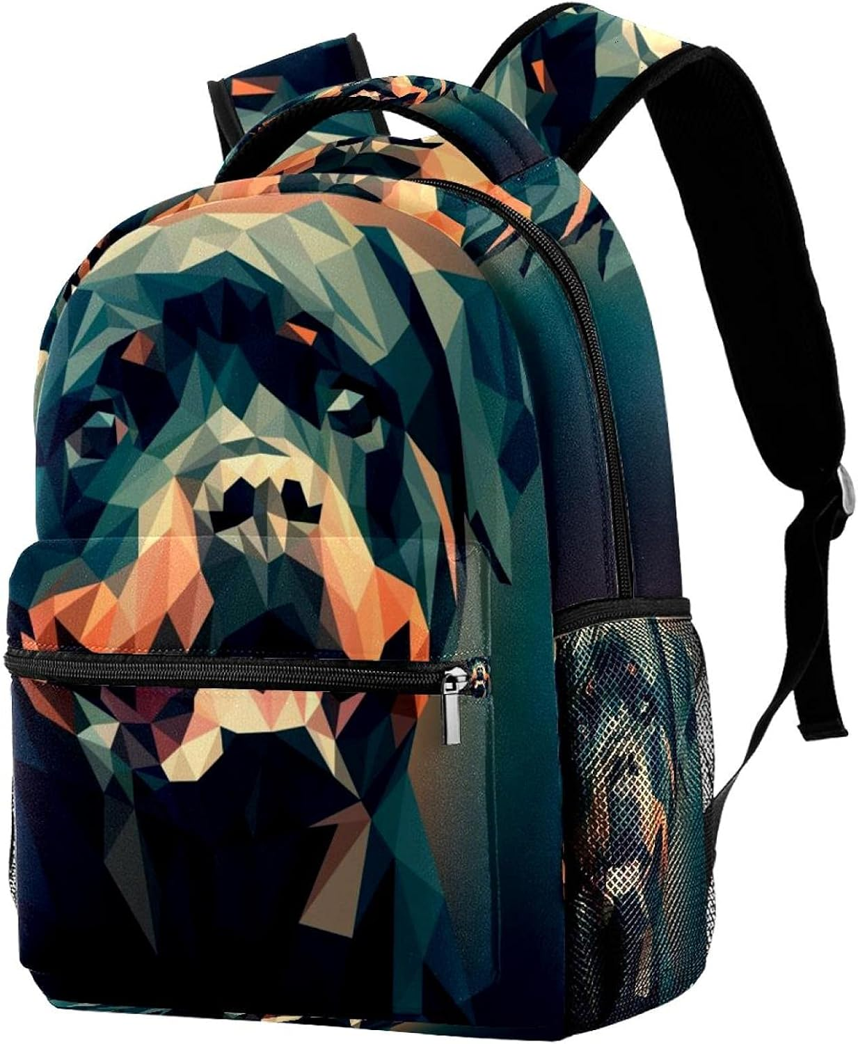 Dog Illustration Background Backpack Students Shoulder Bags Travel Bag College School Tote Backpacks image number 5