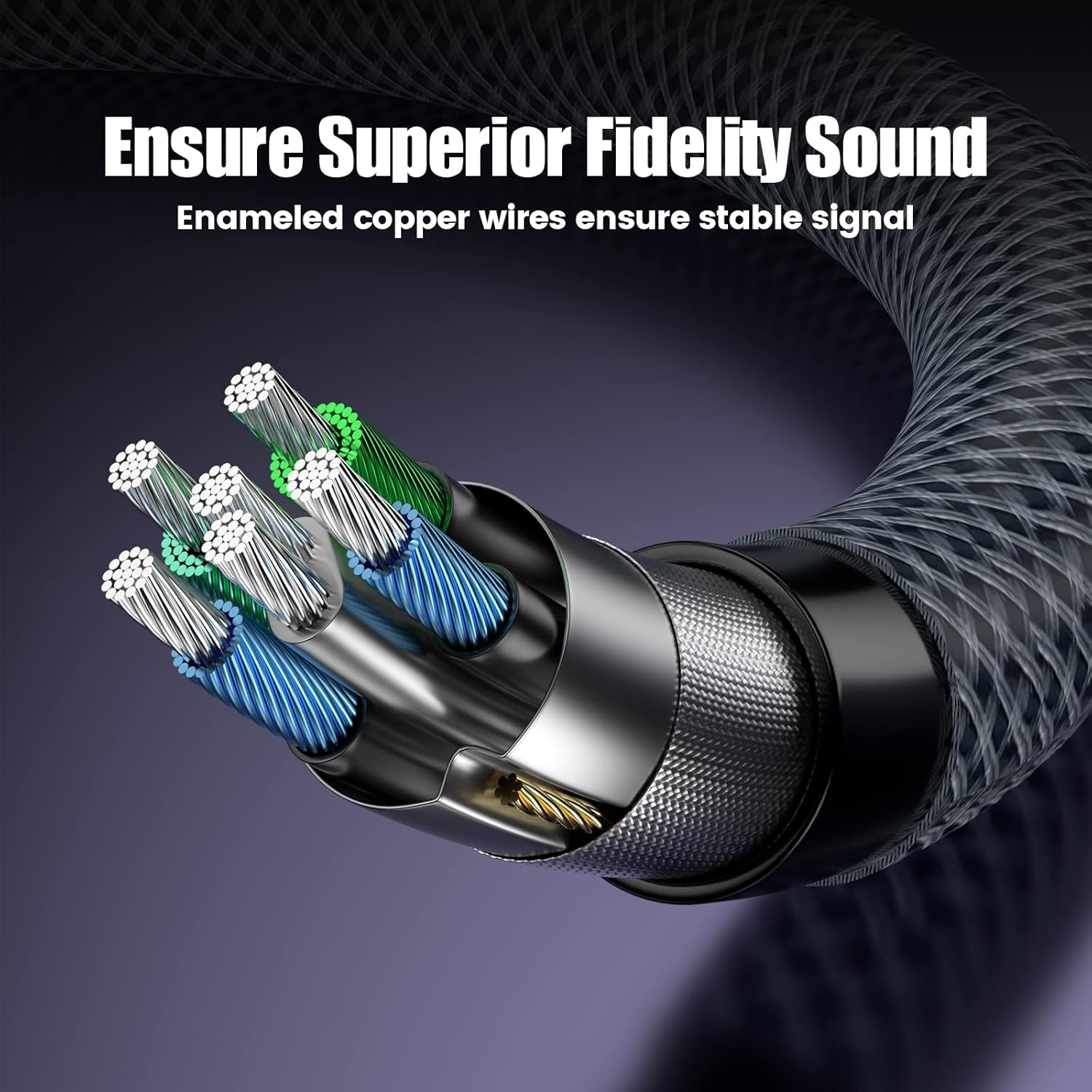 KOOPAO Headphone Splitter for Computer 3.5Mm Female to 2 Dual 3.5Mm Male Headphone Mic Audio Y Splitter Cable Smartphone Gaming Headset to PC PS4 Tablet Laptop Adapter Grey image number 6