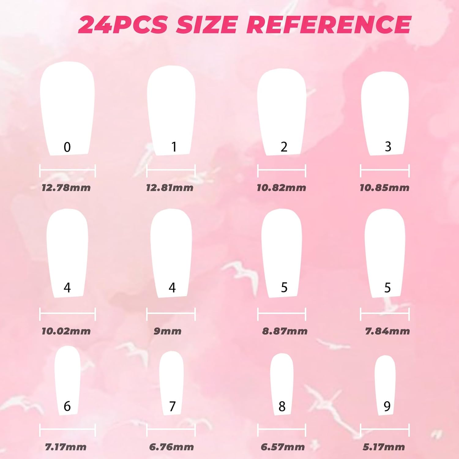 Sethexy Brown Long Coffin Nails Print Colour Gradient Glitter Shiny False Nails with Design 24 Pieces Full Cover Art False Nails for Women and Girls (10) image number 1