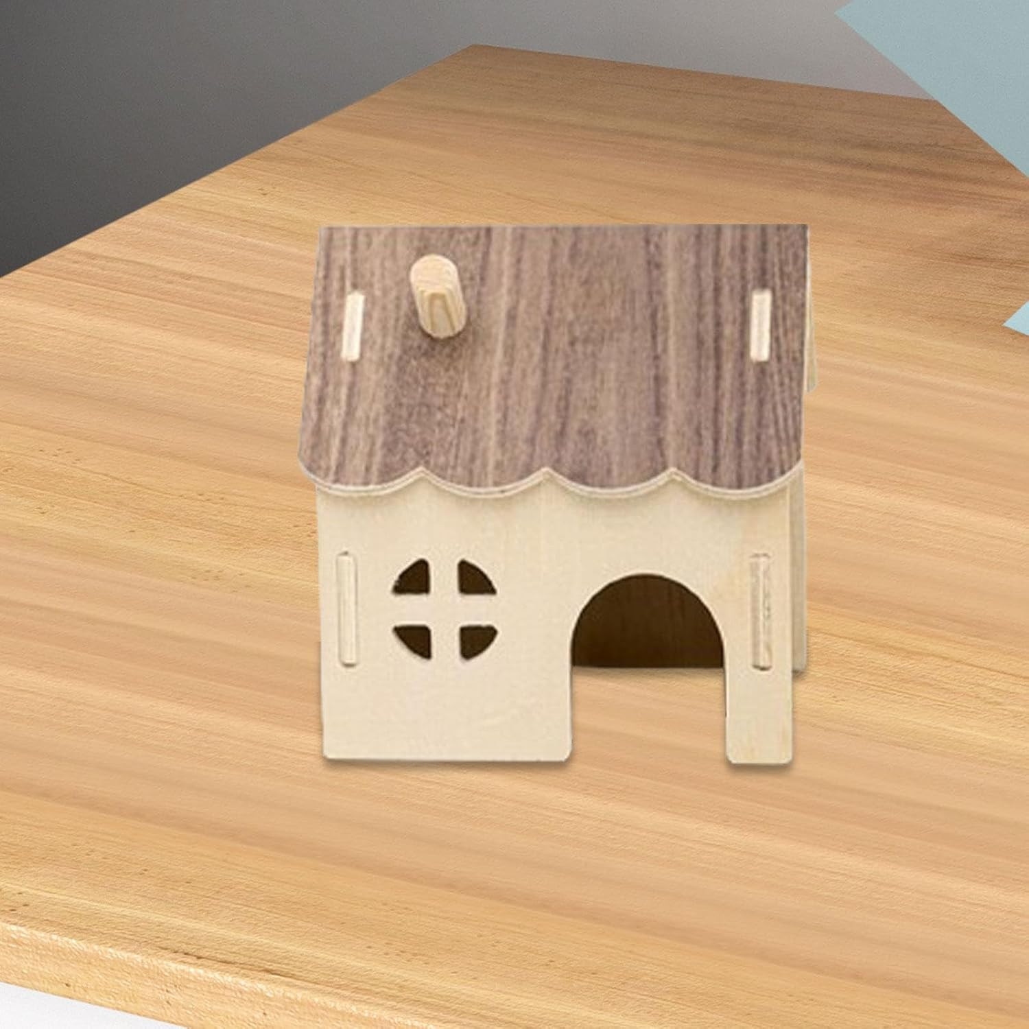 Wooden Hamster House Hideout, Small Animals Habitat Toys for Dwarf Hamster Gerbils, Mice, Rats, Hedgehog