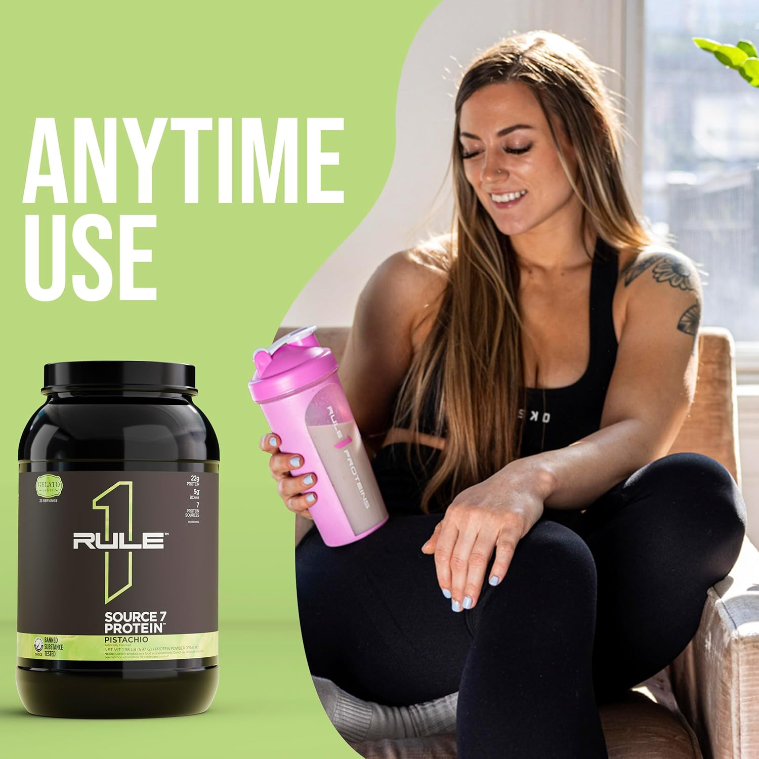 Rule1 R1 Source7 Multi-Source Protein Blend 5.03 Lb, Chocolate Peanut Butter (58 Servings) image number 1